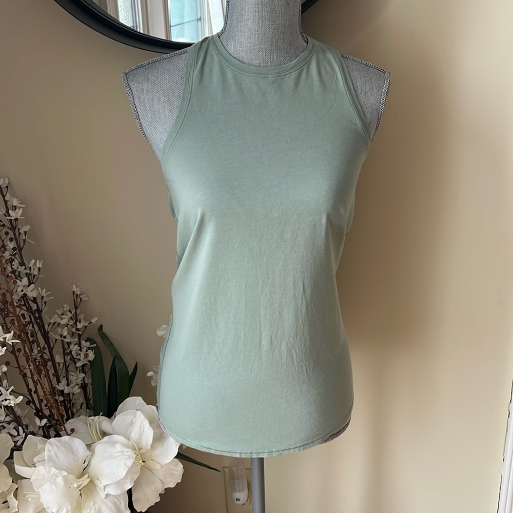 Lululemon Light Green Open Back Tank.  Size XS/S